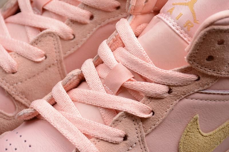 WMNS Air Jordan 1 AJ1 Mid - Coral Gold