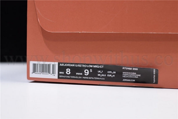 Clot x Air Jordan 13 AJ13 Retro Low - Sepia Stone