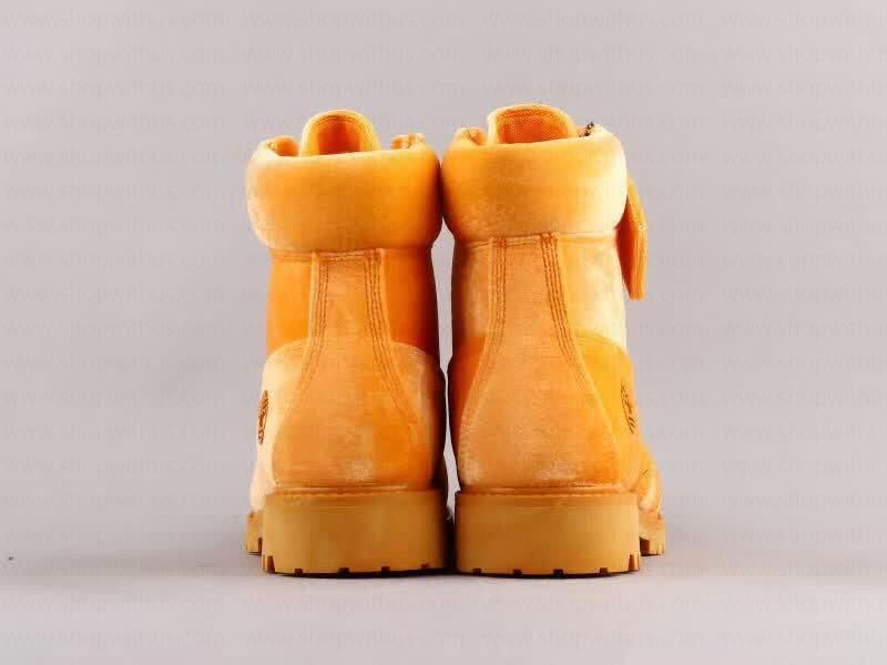Off White xTimberland Velvet Boots - Orange
