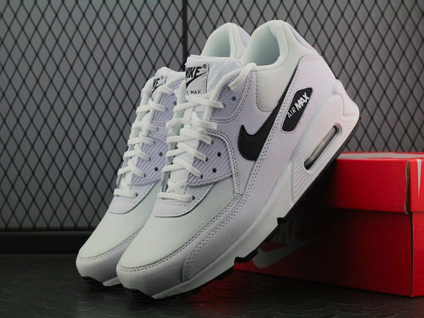 NikeUnisex Air Max 90 Essential Running Shoe - White/Black/White