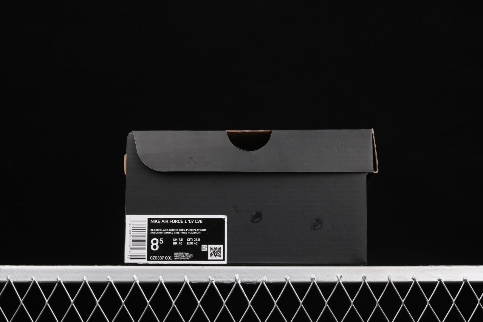 NikeUnisex Air Force 1 AF1 Low - Black Smoke Grey