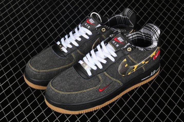 NikeAir Force 1 AF1 Low - Camo Denim