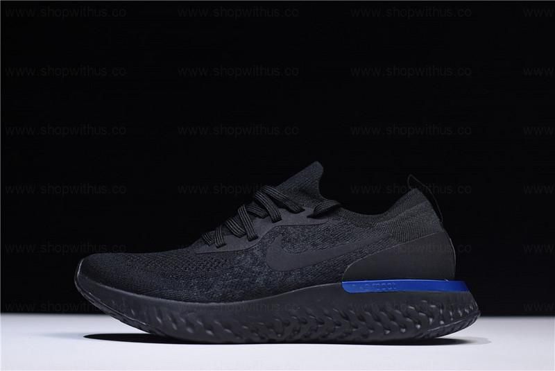 NikeUnisex Epic React Flyknit - Black/Racer Blue