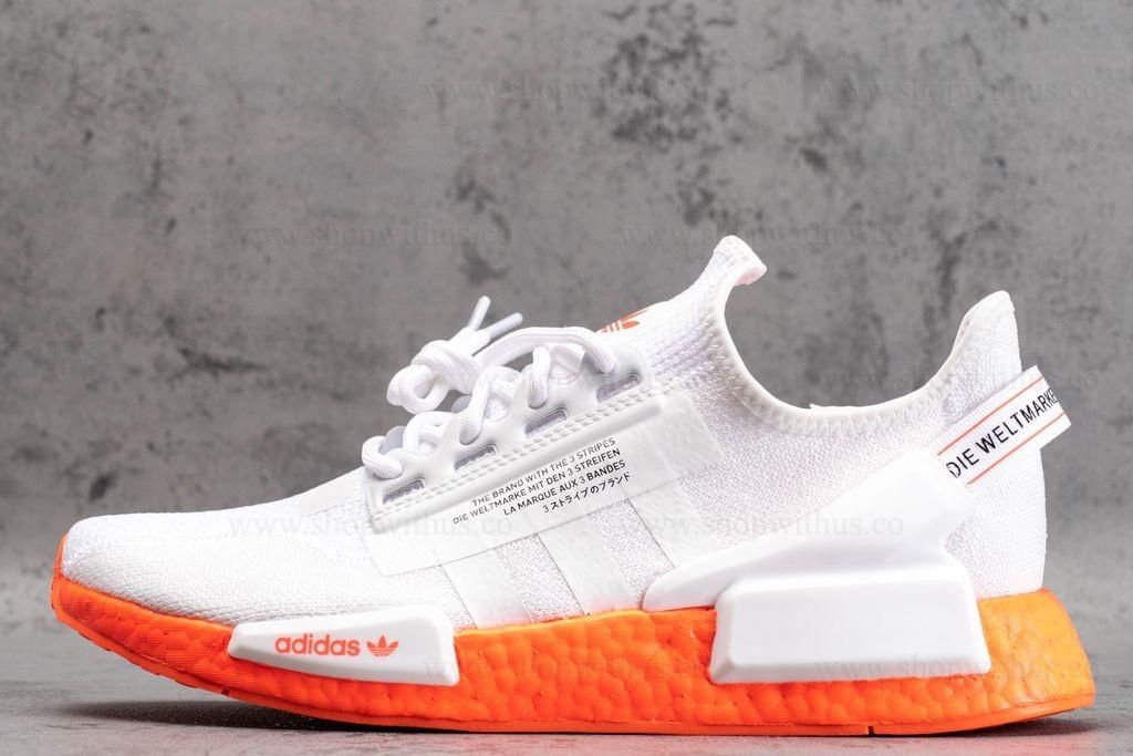adidasMen's NMD R1 V2 - Cloud White/Solar Red