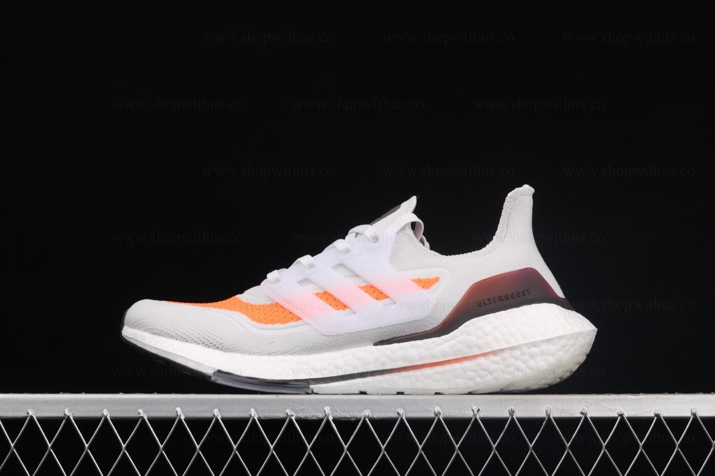 adidasMen's Ultraboost 21 - Grey Screaming Orange