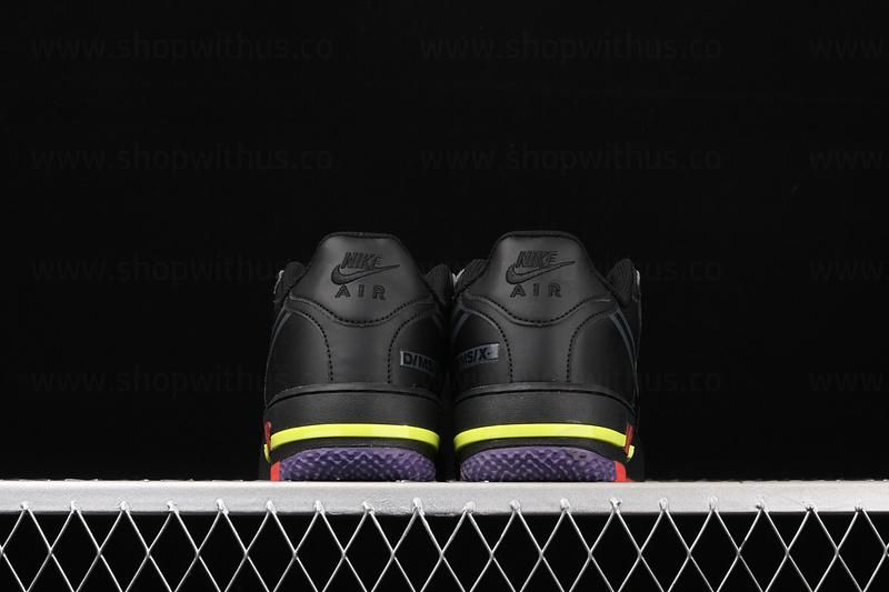 NikeAir Force 1 AF1 React - Black/Grey/Purple