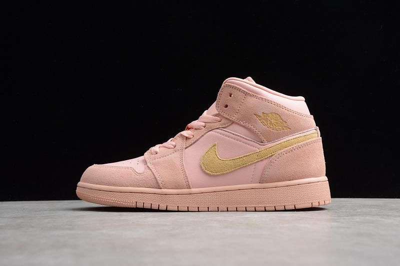 WMNS Air Jordan 1 AJ1 Mid - Coral Gold