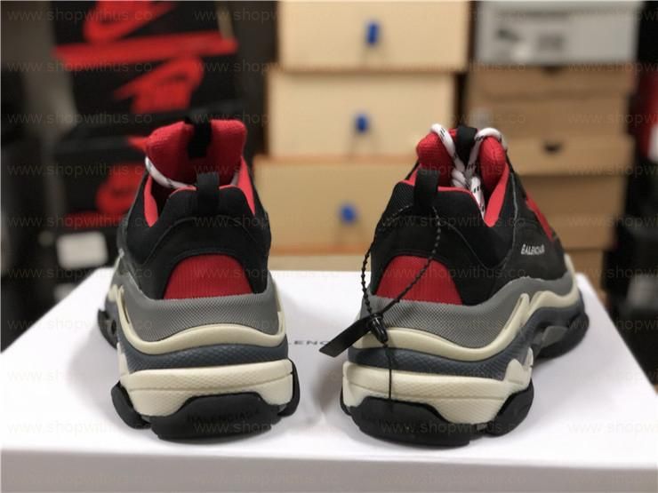 BalenciagaTriple S - Red/Black (Pre-Distressed)