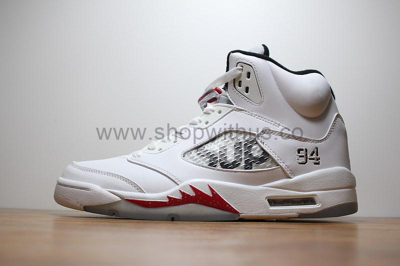Supreme x Air Jordan 5 AJ5 Retro - White