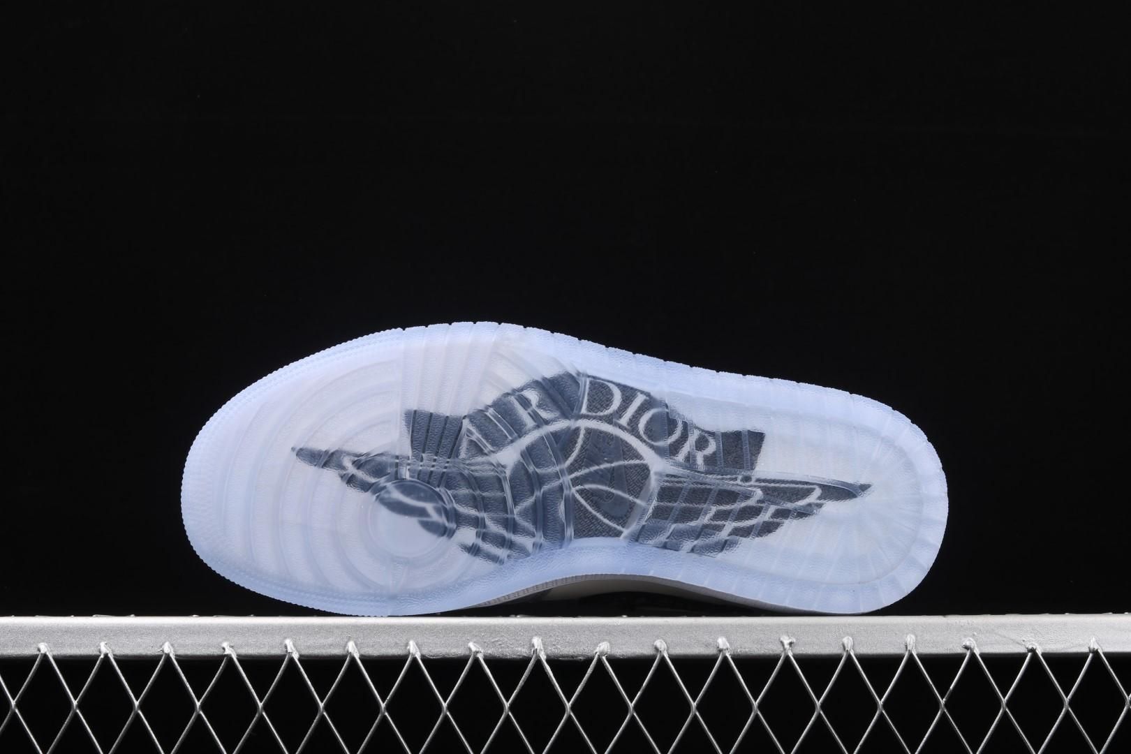 DI0R x Air Jordan 1 AJ1 Retro Low - Grey