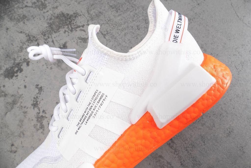 adidasMen's NMD R1 V2 - Cloud White/Solar Red