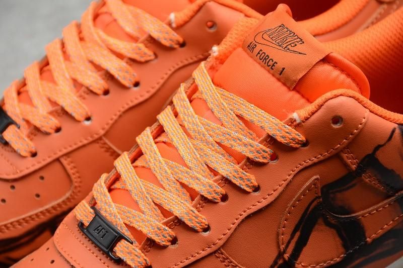 NikeUnisex  Air Force 1 AF1 Low - Orange Skeleton Halloween