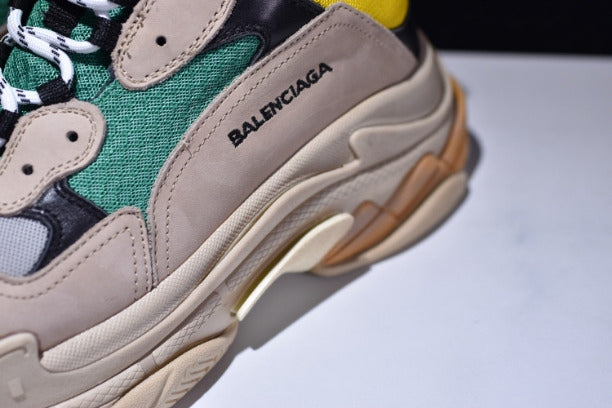 BalenciagaUnisex Vintage Triple S Trainers - Green/Yellow