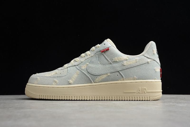 Levis x NikeUnisex Air Force 1 AF1 Low - Beige/Blue