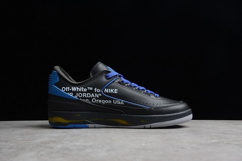 Off-White x Air Jordan 2 AJ2 Retro Low - Black Blue