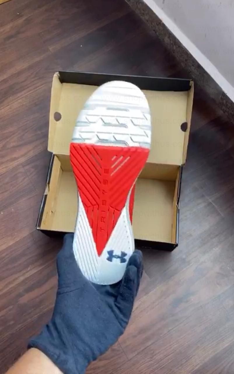Under Armour x Project Rock 2 - Blood Orange Halo Grey