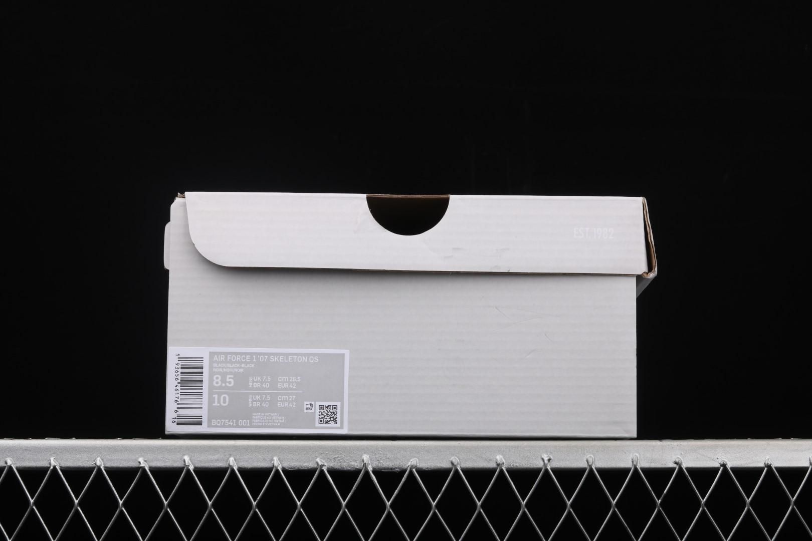 NikeUnisex Air Force 1 Low - Black Skeleton Halloween