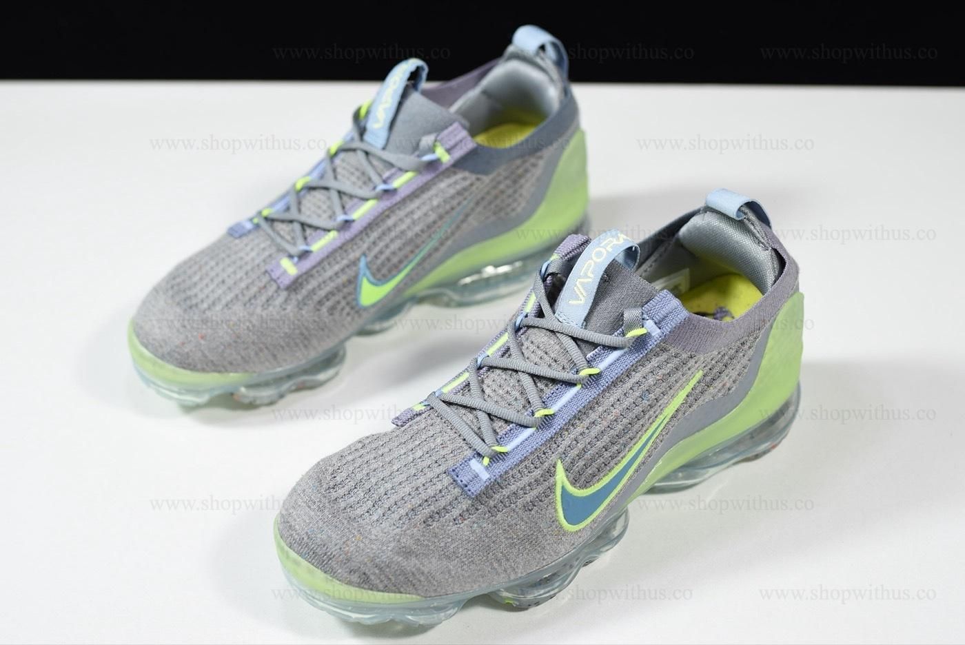 NikeAir VaporMax Flyknit 2021 - Grey/Liquid Lime