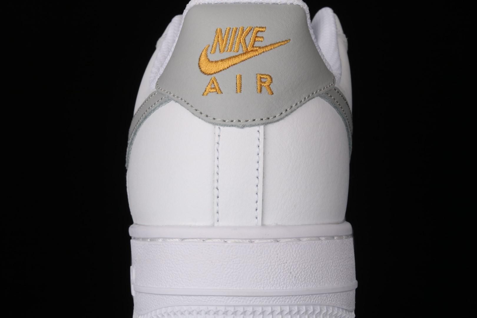 NikeAir AF1 Force 1 Low - White/Grey/Gold