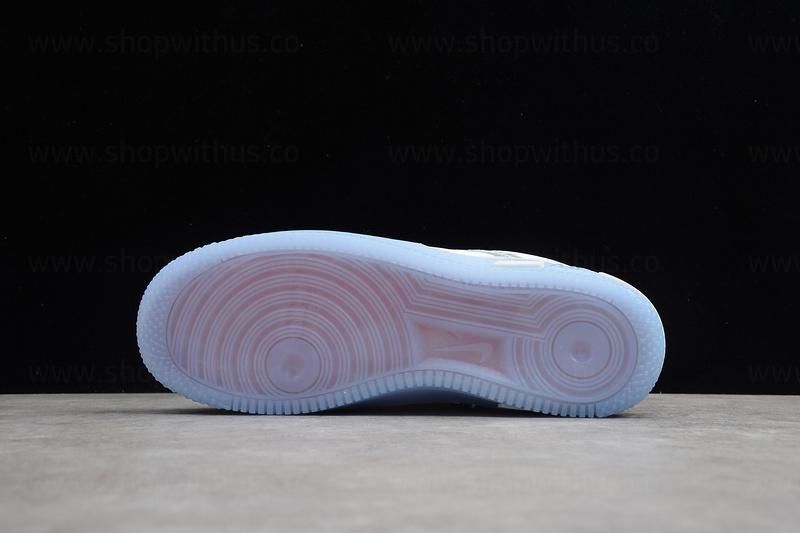 NikeAir Force 1 AF1 React QS - White Ice