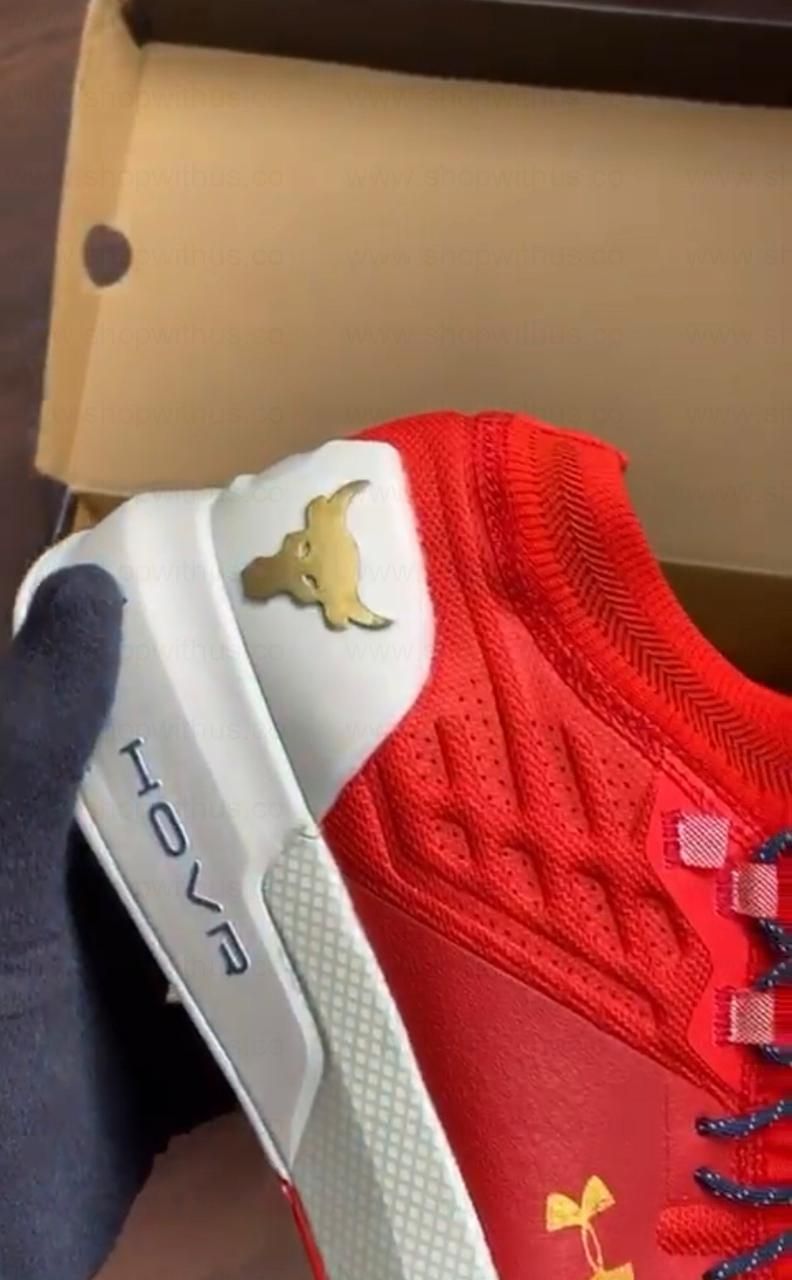 Under Armour x Project Rock 2 - Blood Orange Halo Grey