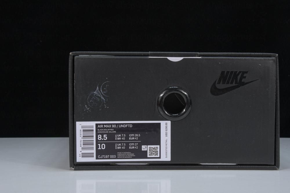 NikeUnisex Air Max 90 Undefeated - Black Solar Red