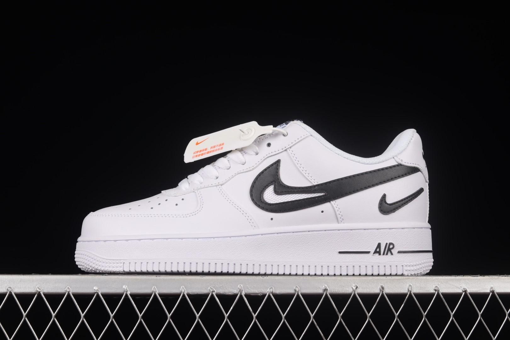 NikeUnisex Air Force 1 AF1 Low '07 FM - Cut Out Swoosh White/Black