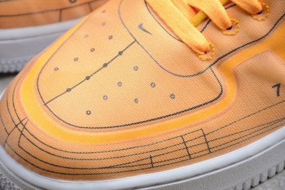 NikeUnisex Air Force 1 AF1 Low 07 LX  Blueprint - "Laser Orange