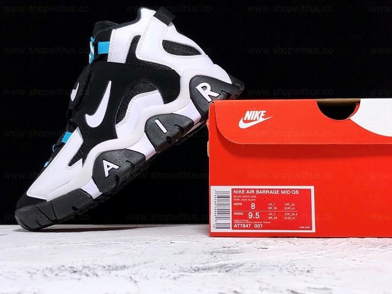 NikeAir Barrage Mid - Black/Aqua