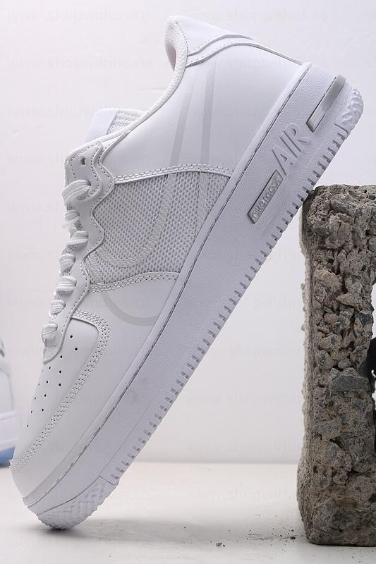 NikeAir Force 1 AF1 React - White Platinum