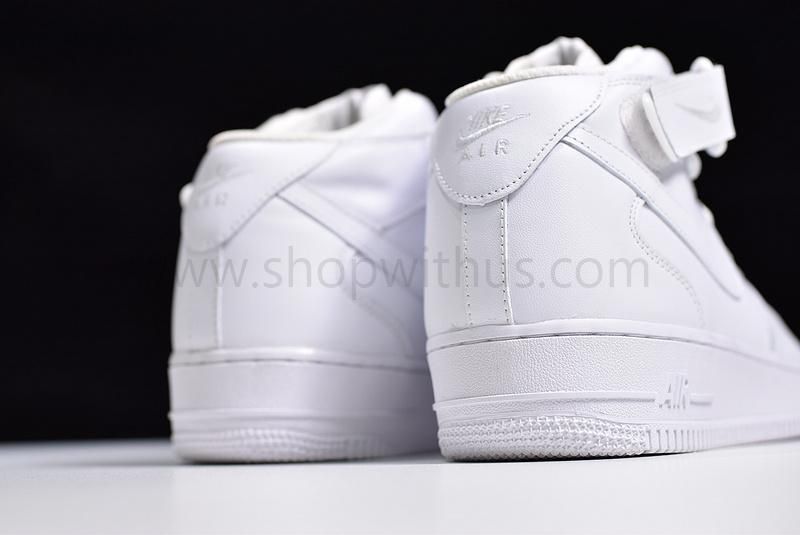 (Real Leather OG)Nike✔️Air Force 1 AF1 MID '07  - All White