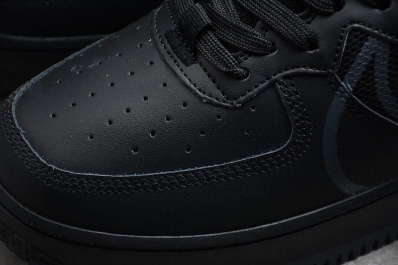 NikeUnisex Air Force 1 AF1 React - Black Violet Star Barely Volt