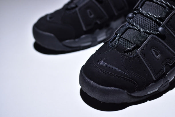 NikeAir More Uptempo Mid Basketball Shoe-Black