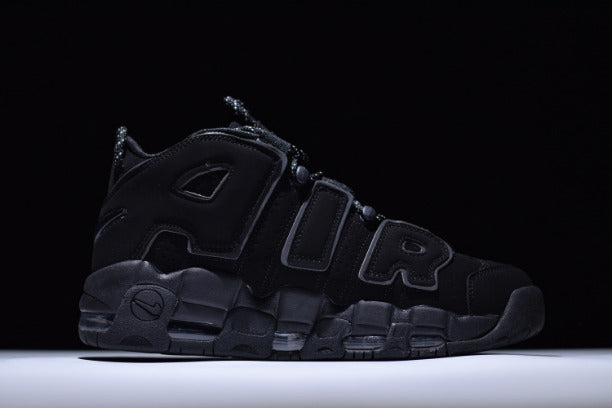 NikeAir More Uptempo Mid Basketball Shoe-Black