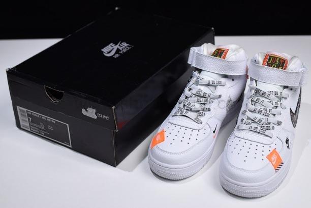 NikeMena Air Force 1 AF1 Mid 07 Just Do It - White