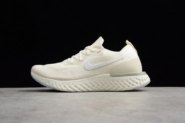 NikeUnisex Epic React Flyknit Running Shoes - Light Cream/Lemon Wash