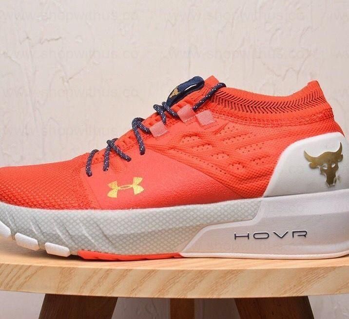 Under Armour x Project Rock 2 - Blood Orange Halo Grey