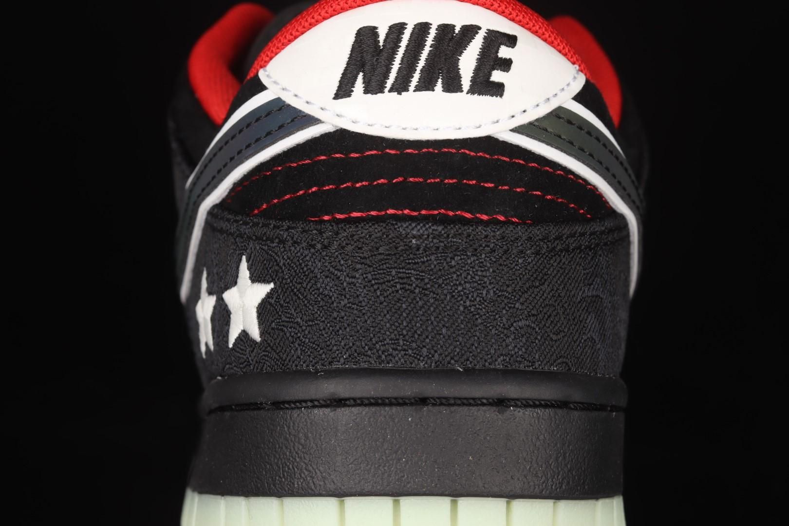 Lpl x NikeUnisex Dunk Low - Black White Bright Crimson