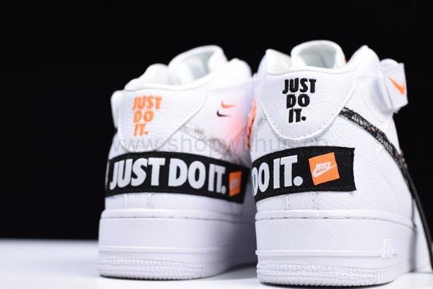 NikeMena Air Force 1 AF1 Mid 07 Just Do It - White