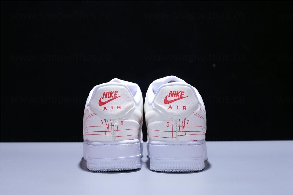 NikeUnisex Air Force 1 AF1 07 Low LX Blueprint - "Summit White