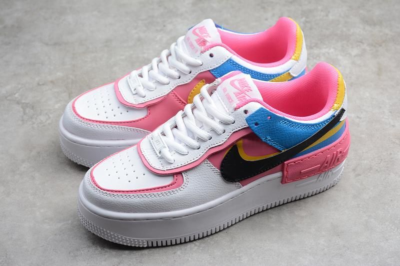 NikeUnisex Air Force 1 AF1 Shadow - White/Pink