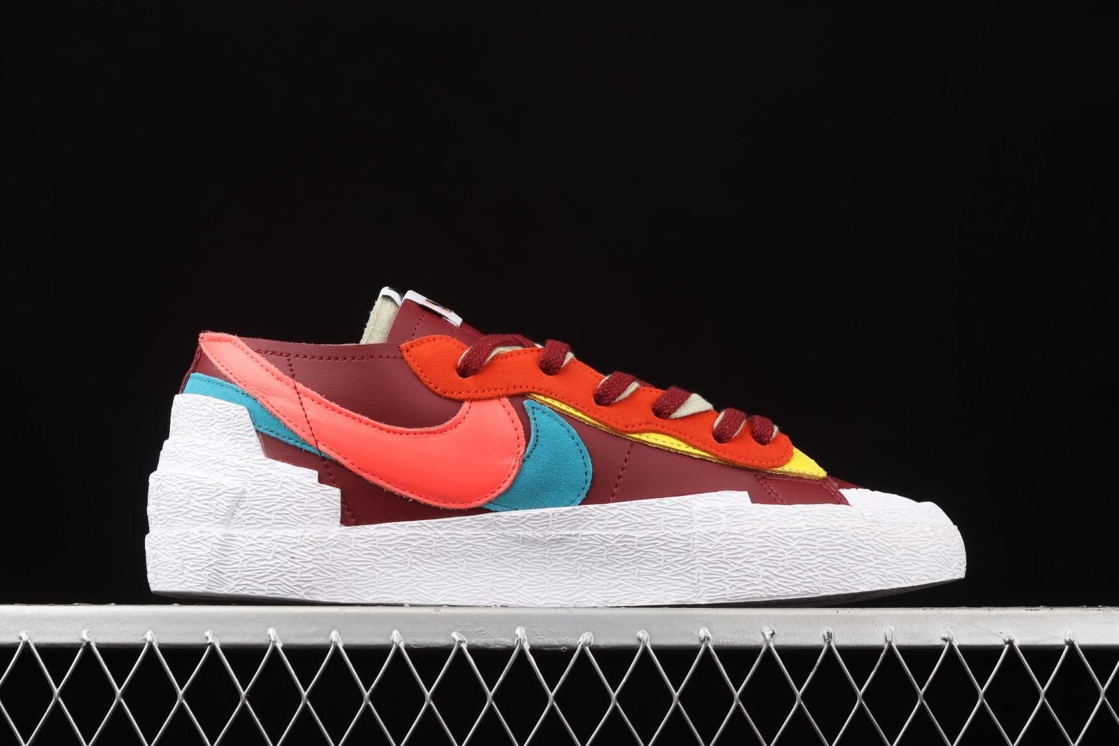 sacai x KAWS Blazer Low - Team Red