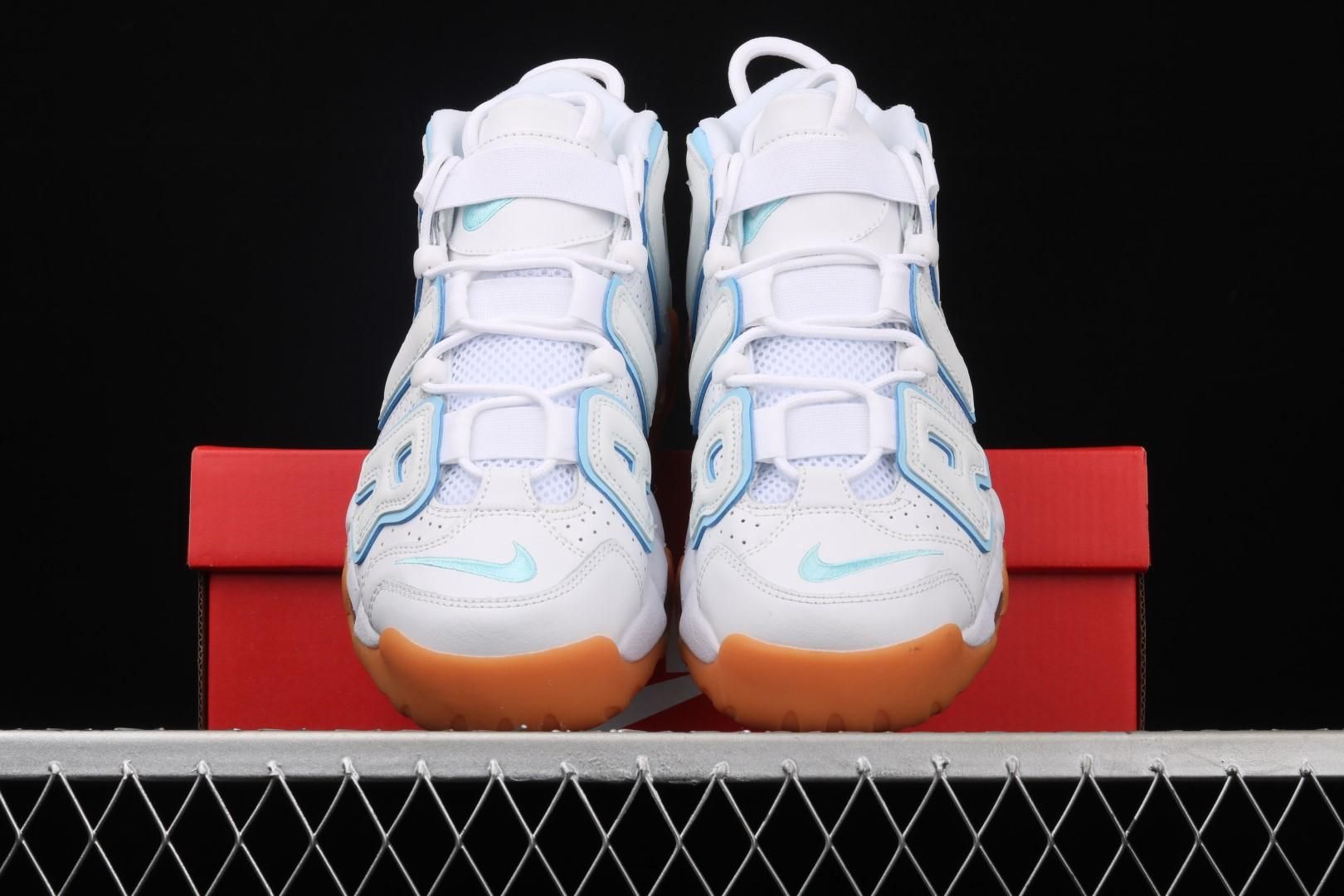 NikeUnisex Air More Uptempo - White Aqua Gum
