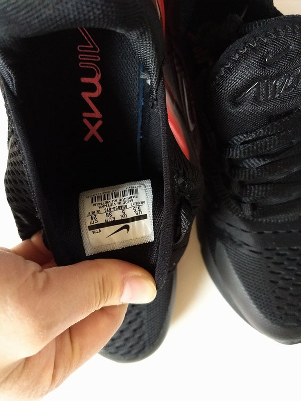 NikeUnisex Air Max 270 - Black/Hot Punch/Black