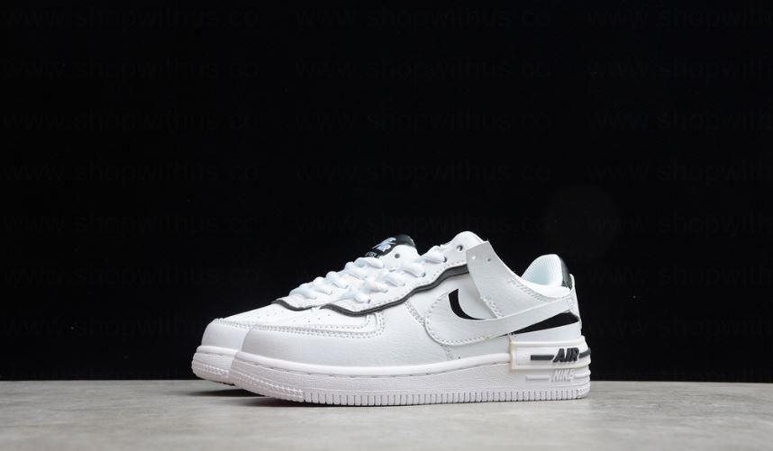 Unisex NikeAir Force 1 AF1 Shadow - T Blanc/Noir
