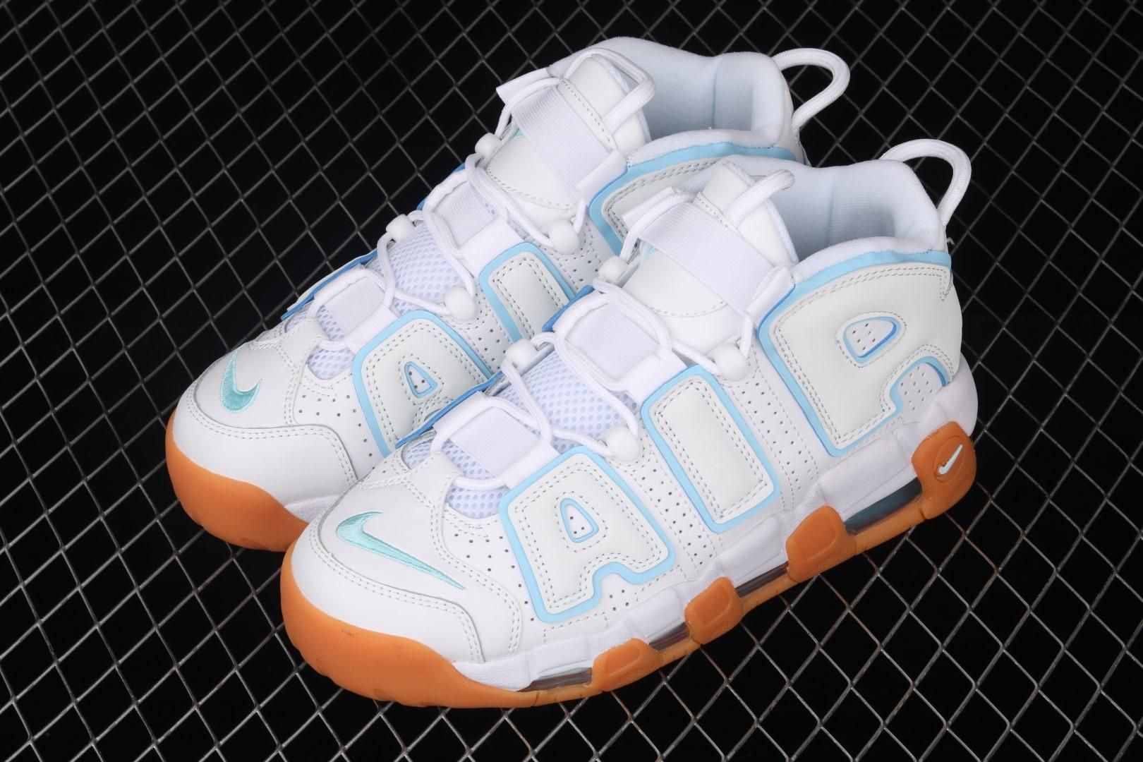 NikeUnisex Air More Uptempo - White Aqua Gum