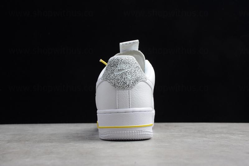 NikeAir Force 1 AF1 07 LUX - White Chrome/Yellow