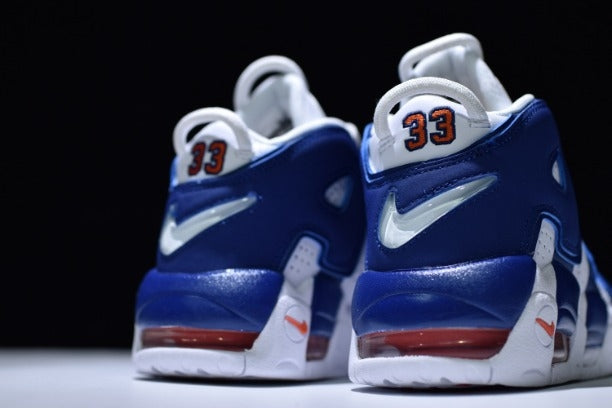 NikeAir More Uptempo Mid Basketball Shoe - Knicks