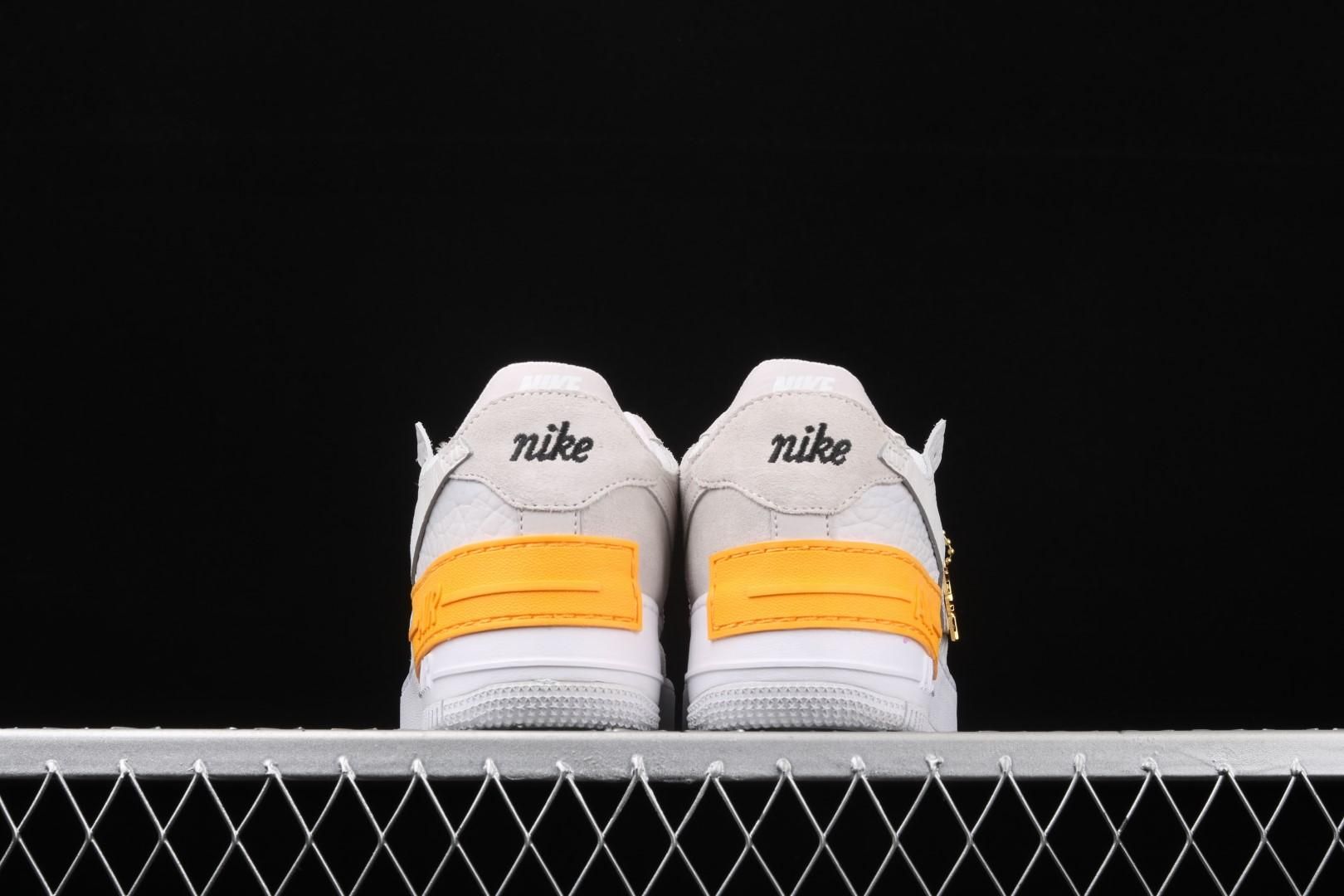 NikeWMNS Air Force 1 AF1 Low Shadow - Vast Grey/Laser Orange