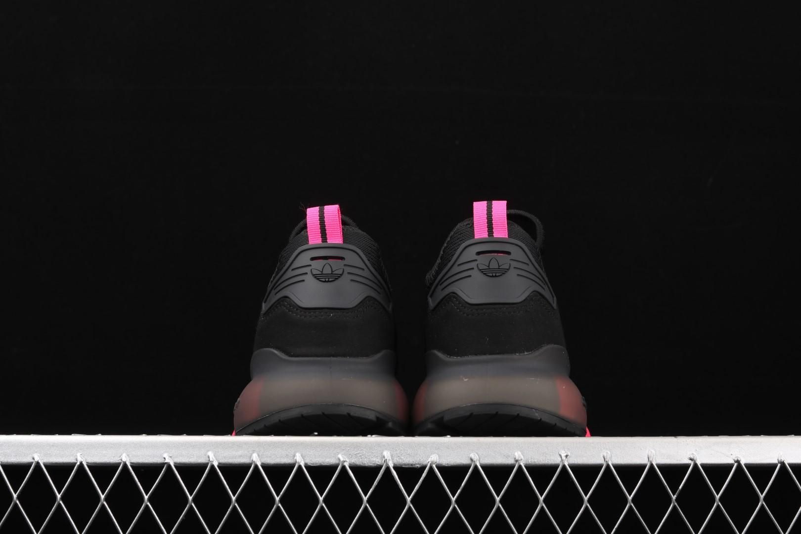 adidasUnisex ZX 2K Boost - Core Black/Shock Pink